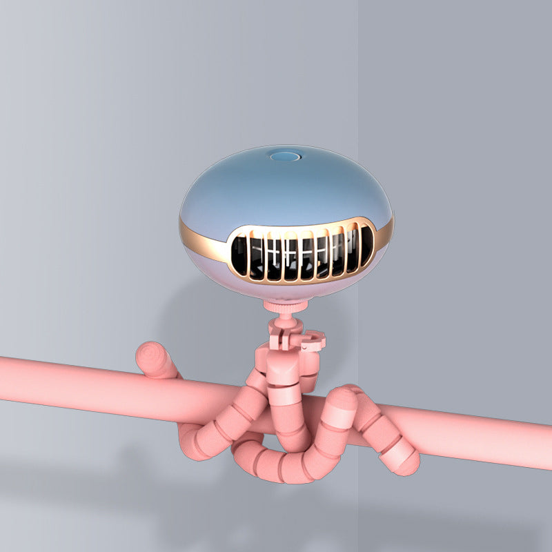 Stroller Portable Clip-on Fan USB Rechargeable Handheld Fan with Octopus Tripod