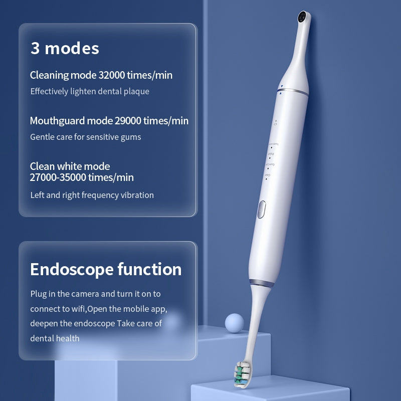 NKL08 Smart Sonic Motor Toothbrush Visual Dental Mirror 2 in 1 Electric Toothbrush with 3 Modes