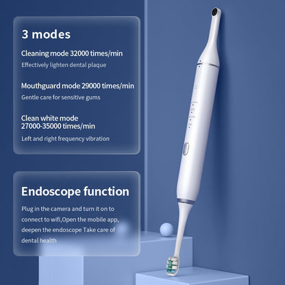 NKL08 Smart Sonic Motor Toothbrush Visual Dental Mirror 2 in 1 Electric Toothbrush with 3 Modes