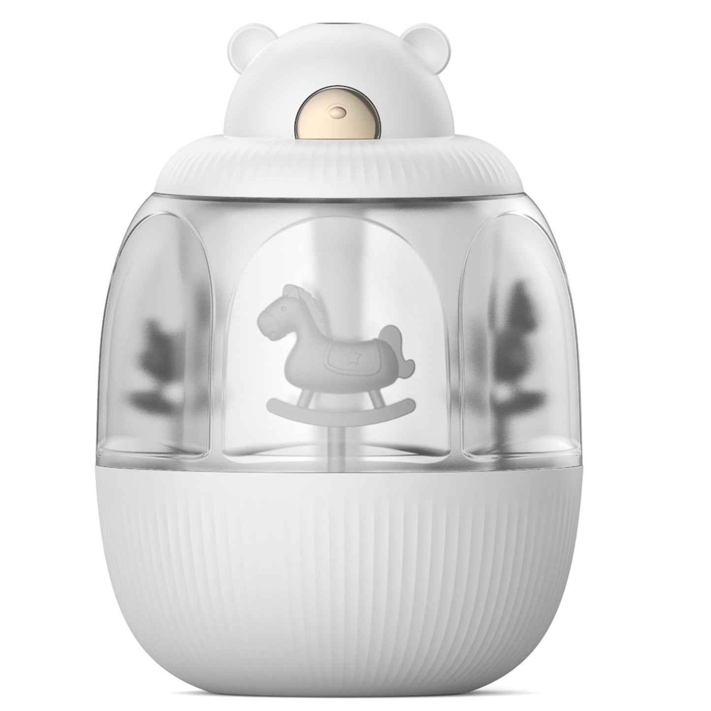 MJ010 Carousel Music Box Humidifier Rechargeable Mute Home Mist Diffuser with Night Light