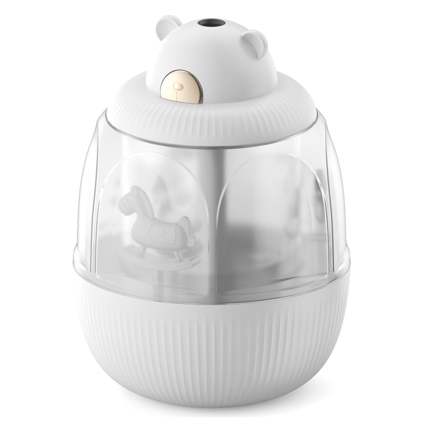 MJ010 Carousel Music Box Humidifier Rechargeable Mute Home Mist Diffuser with Night Light