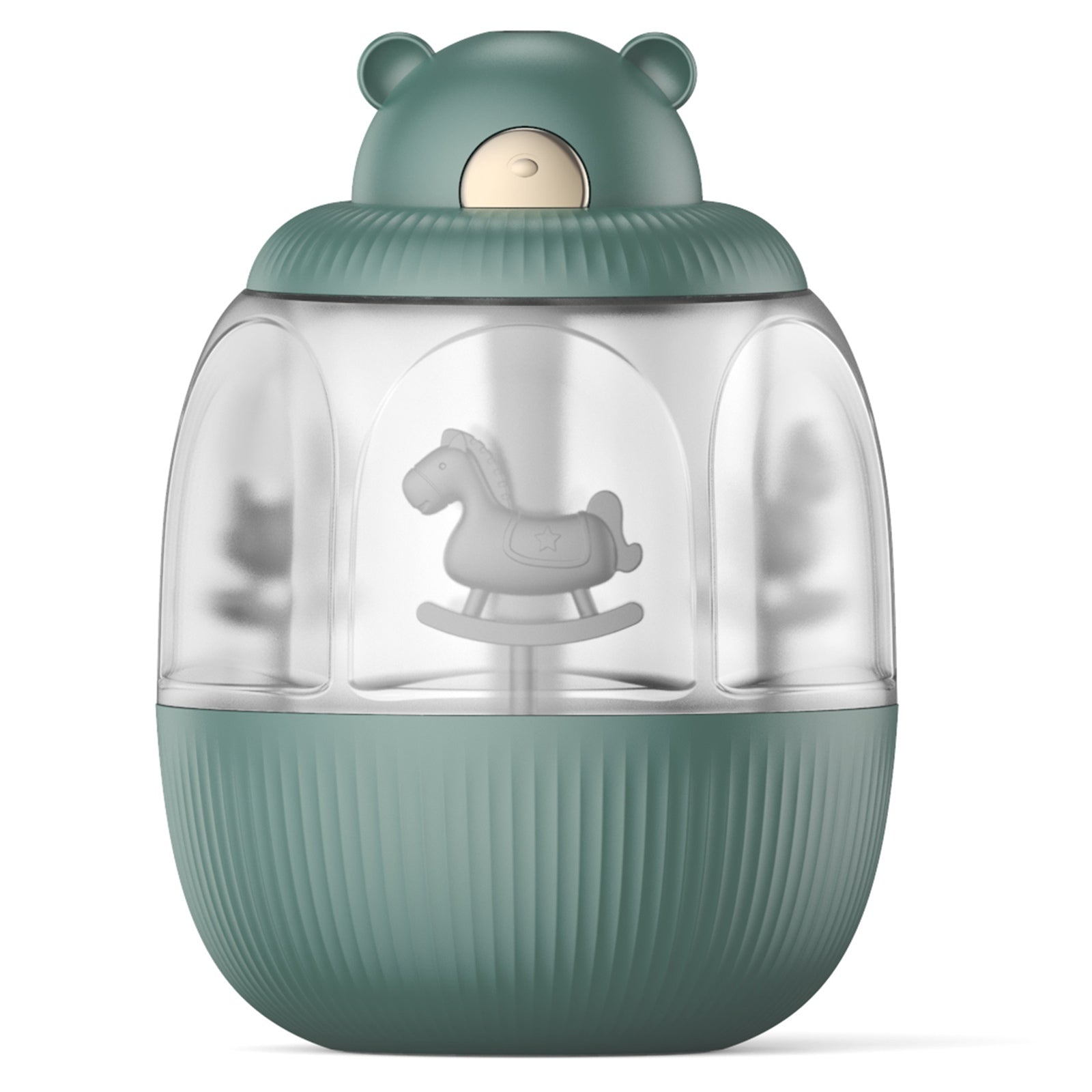 MJ010 Carousel Music Box Humidifier Rechargeable Mute Home Mist Diffuser with Night Light