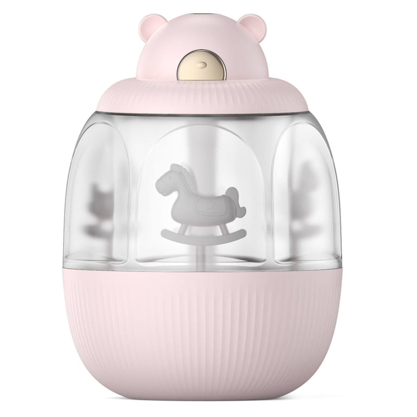 MJ010 Carousel Music Box Humidifier Rechargeable Mute Home Mist Diffuser with Night Light