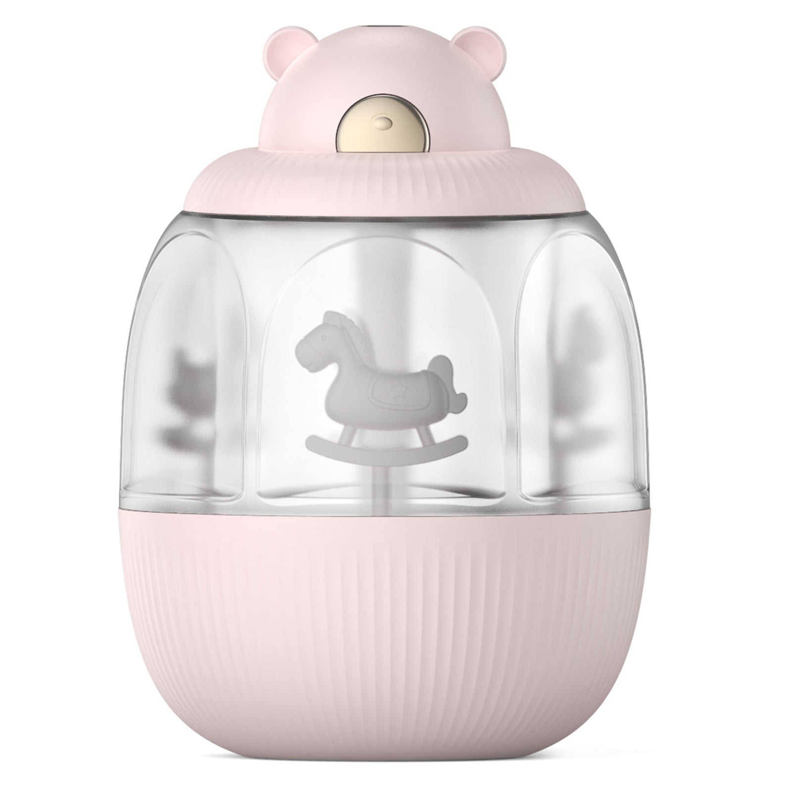 MJ010 Carousel Music Box Humidifier Rechargeable Mute Home Mist Diffuser with Night Light