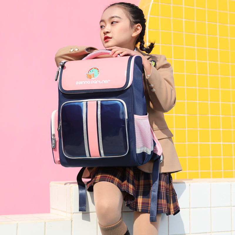 ZZINNA N716 Anti-slip Backpack for Boys Girls Primary School Bag Spine Protection Scientific Weight-loss Backpack (Size: L)