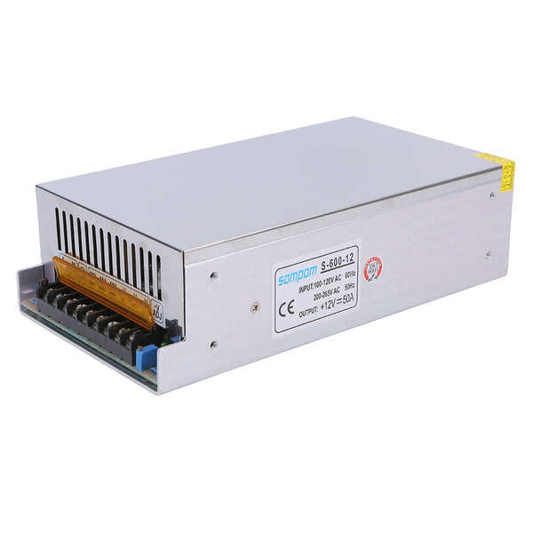 SOMPOM S-600-12 12V 50A 600W Lighting Monitor LED Strip Driver Power Supply Voltage Transformer Power Switch