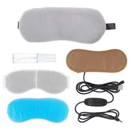 2-in-1 Heating Cooling Eye Cover USB Electric Heating Compress Eye Mask Ice Compress Eye Mask for Home Office School