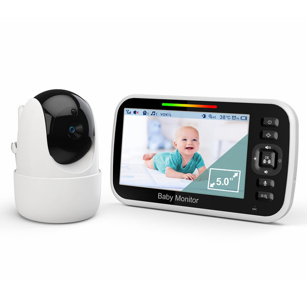 SM651 2.4GHz Wireless Baby Camera Monitor 5-inch Two-Way Voice Camera for Indoor Surveillance