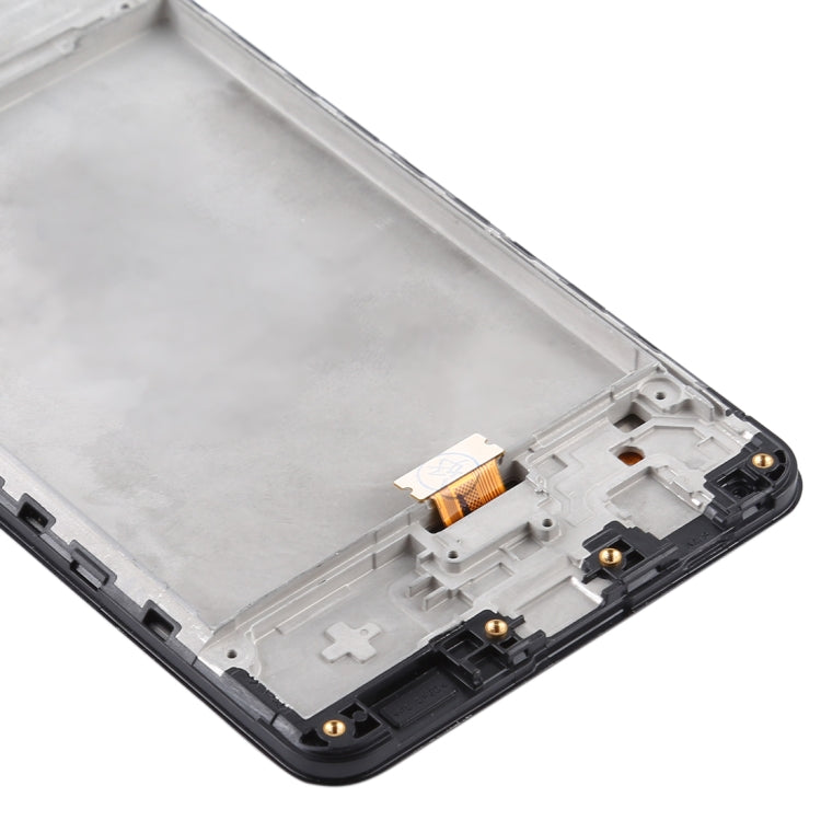 OEM LCD Screen and Digitizer Assembly + Frame Repair Part (Without Logo) for Samsung Galaxy A21s SM-A217 - Black