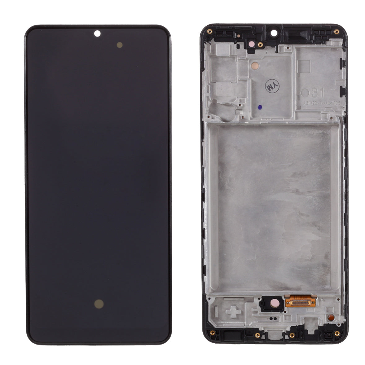 OLED Screen and Digitizer Assembly + Frame Replacement Part (Without LOGO) for Samsung Galaxy A31 SM-A315 - Black