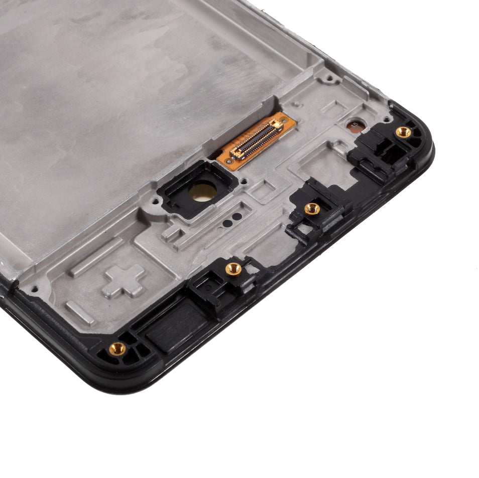 OLED Screen and Digitizer Assembly + Frame Replacement Part (Without LOGO) for Samsung Galaxy A31 SM-A315 - Black