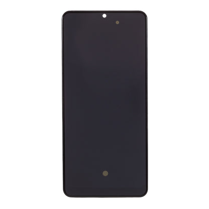OLED Screen and Digitizer Assembly + Frame Replacement Part (Without LOGO) for Samsung Galaxy A31 SM-A315 - Black