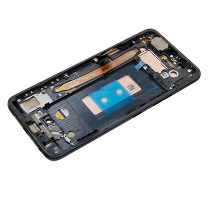 OEM AMOLED Screen and Digitizer Assembly with Frame (Without Logo) for LG G8X ThinQ LMG850EMW - Black