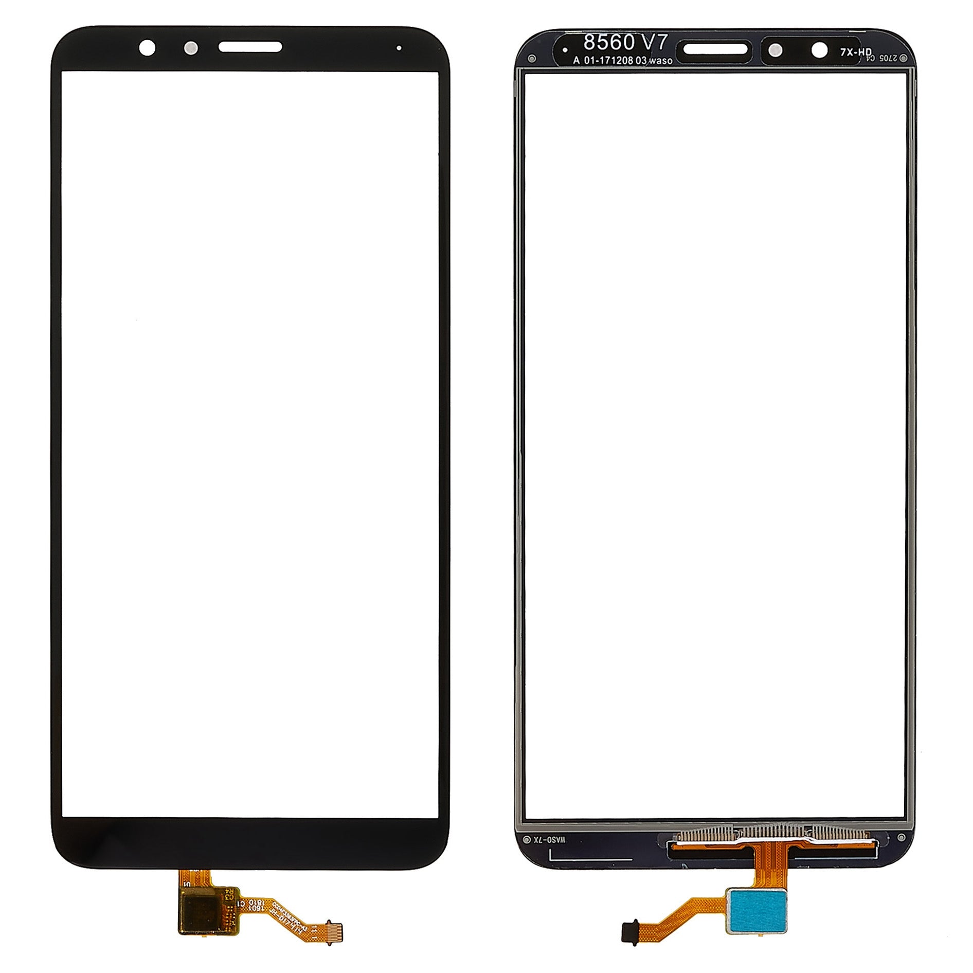 For Huawei Honor 7X Digitizer Touch Screen Glass Replacement Part (without Logo) - Black