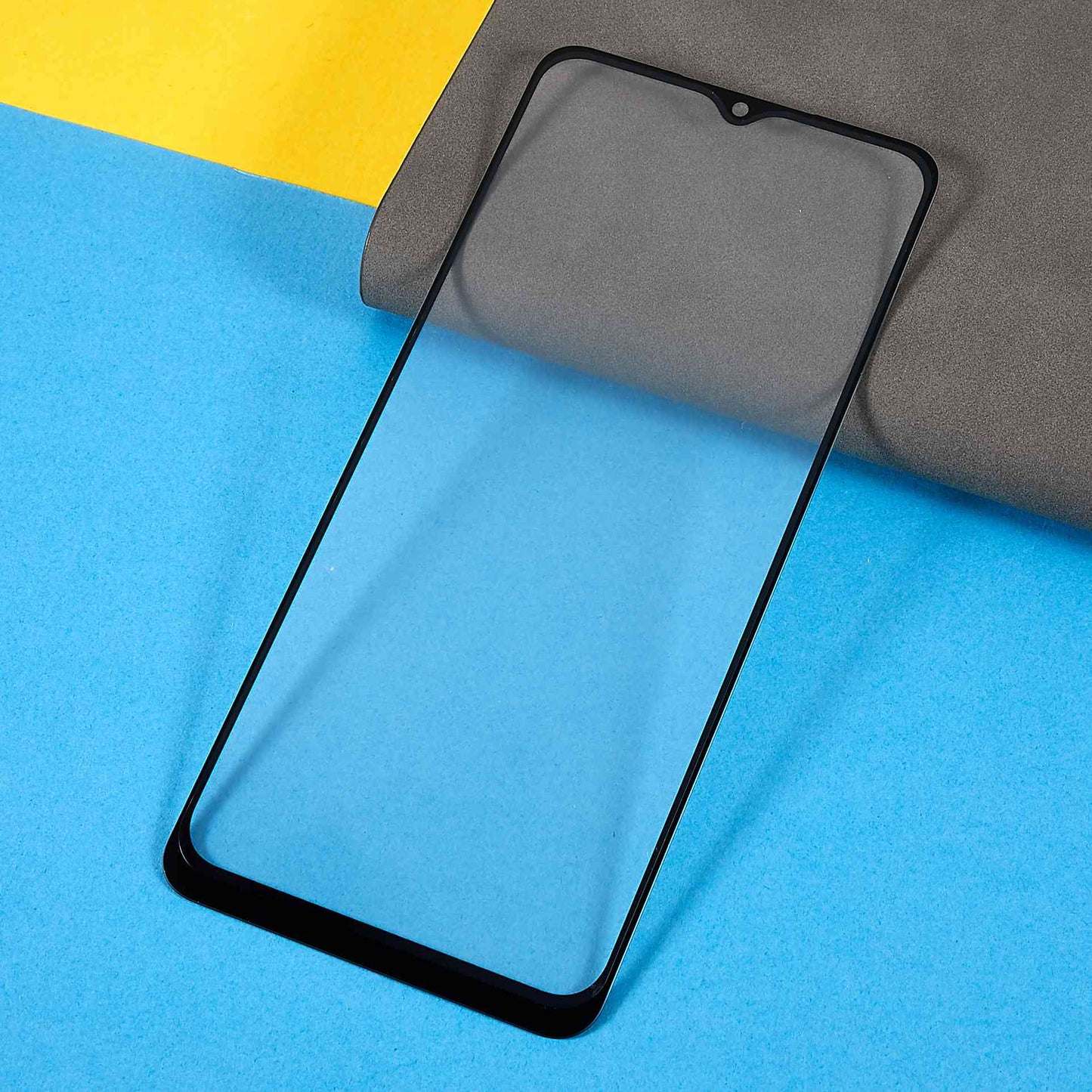 For Samsung Galaxy A23 4G (164.5 x 76.9 x 8.4 mm) A235 Front Screen Glass Lens + OCA Adhesive Replacement Parts (without Logo)