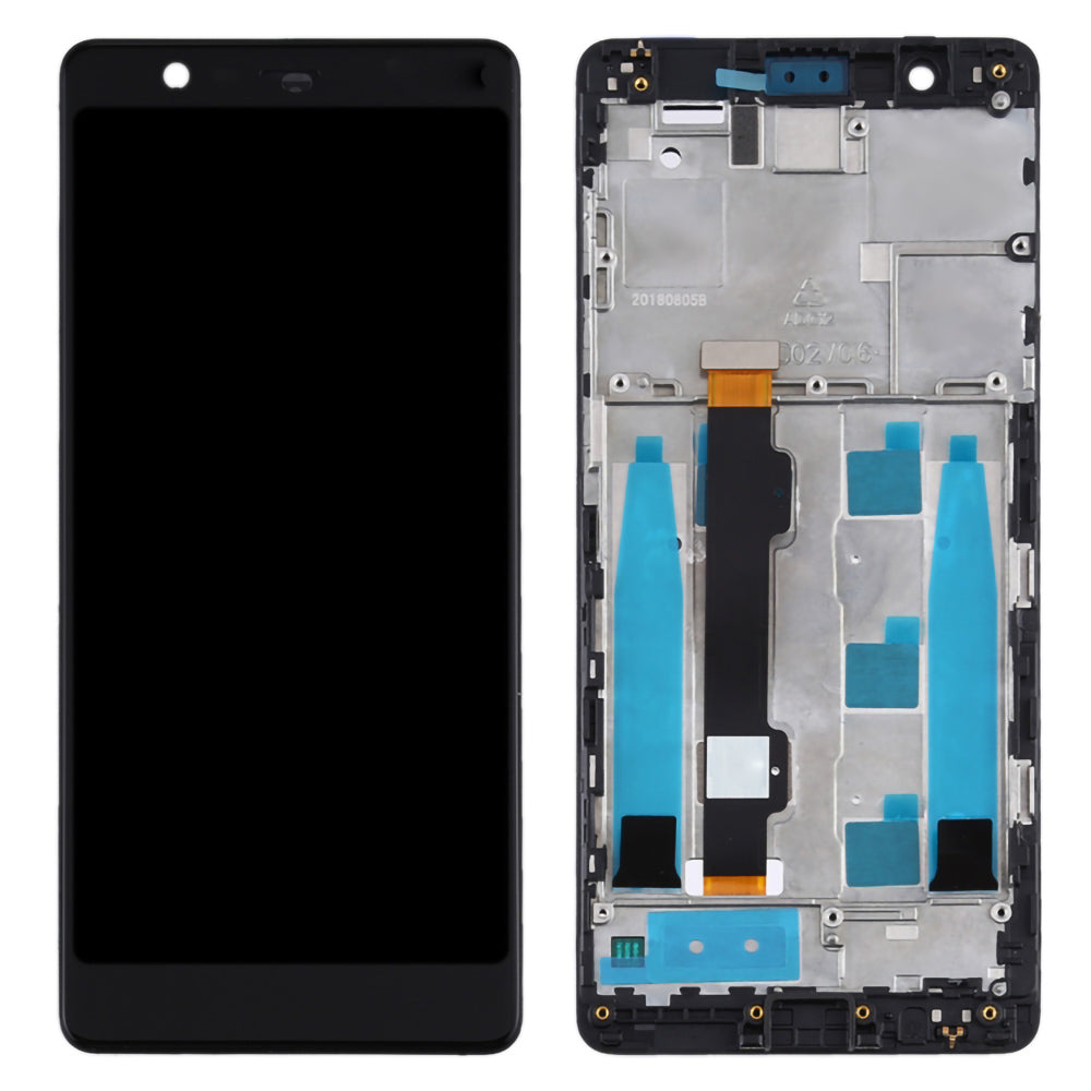 For Nokia 5.1 Grade S OEM LCD Screen and Digitizer Assembly + Frame Part - Black