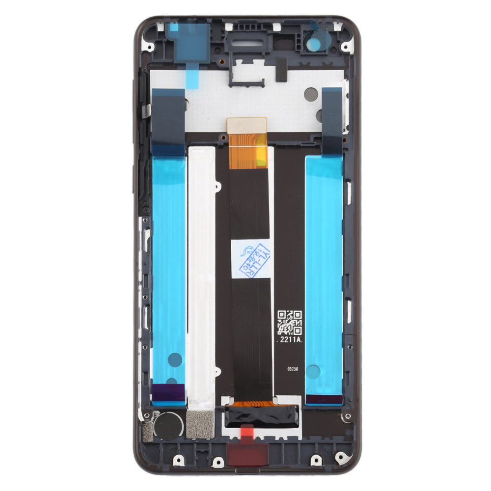 For Nokia 2 Grade S OEM LCD Screen and Digitizer Assembly + Frame Part - Black