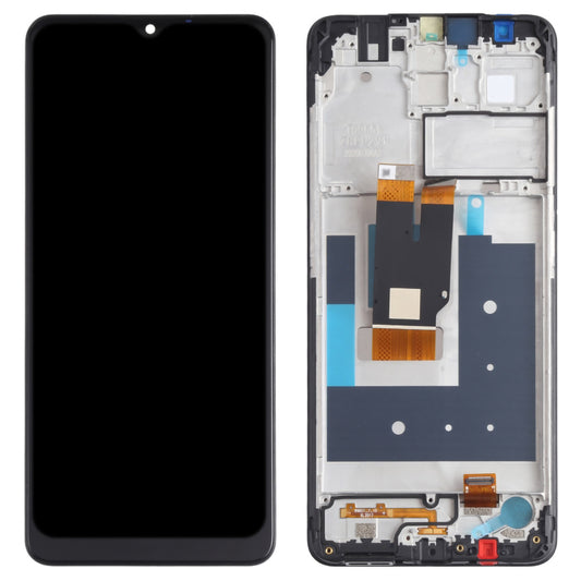 For Nokia 2.4 Grade S OEM LCD Screen and Digitizer Assembly + Frame Part - Black