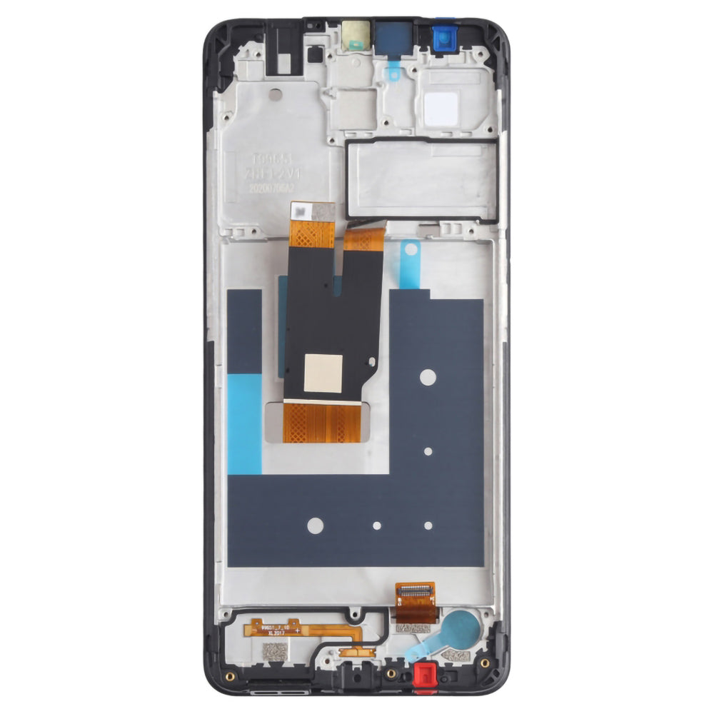 For Nokia 2.4 Grade S OEM LCD Screen and Digitizer Assembly + Frame Part - Black