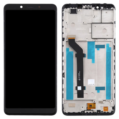For Nokia 3.1 Plus Grade S OEM LCD Screen and Digitizer Assembly + Frame Part - Black