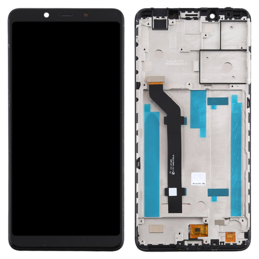 For Nokia 3.1 Plus Grade S OEM LCD Screen and Digitizer Assembly + Frame Part - Black