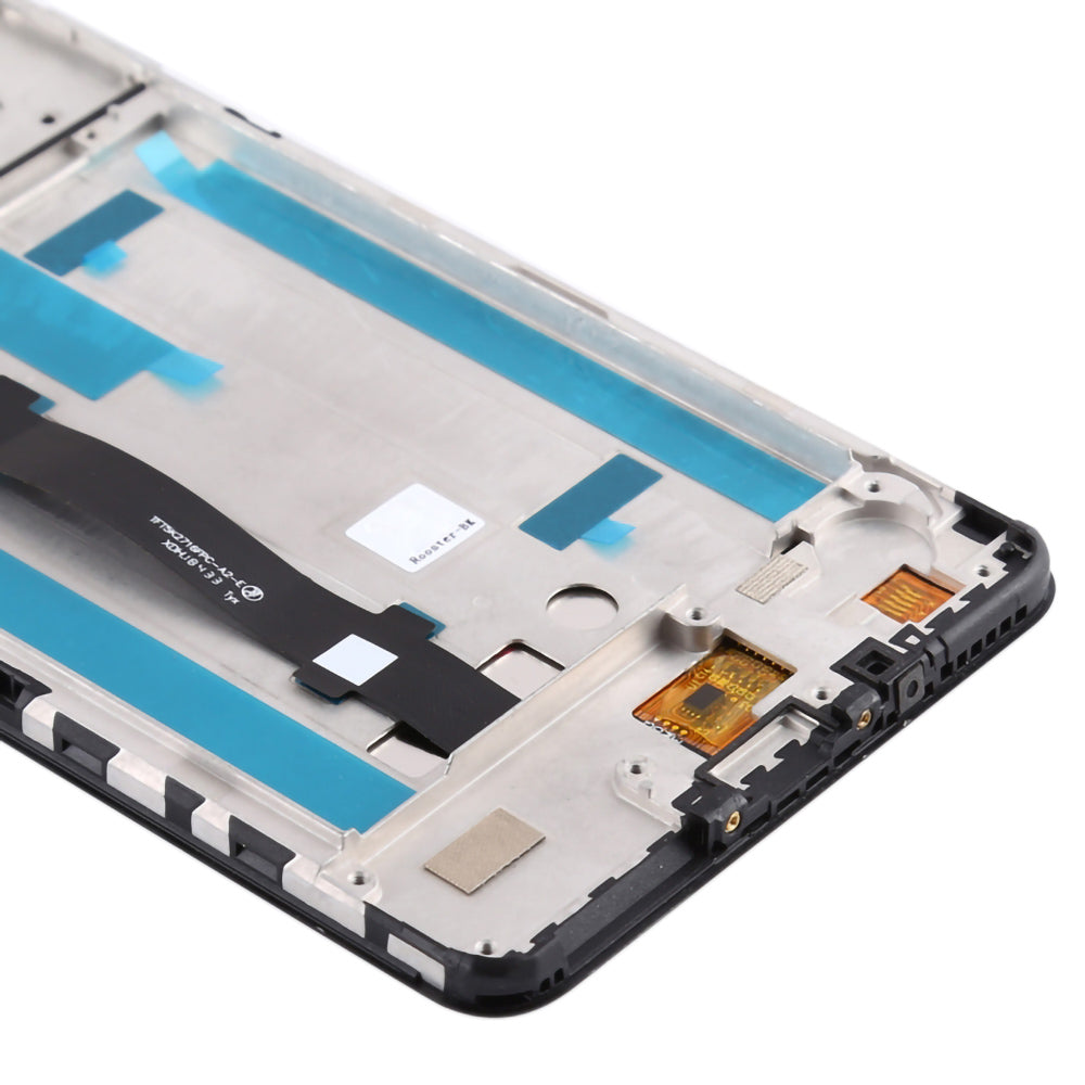 For Nokia 3.1 Plus Grade S OEM LCD Screen and Digitizer Assembly + Frame Part - Black