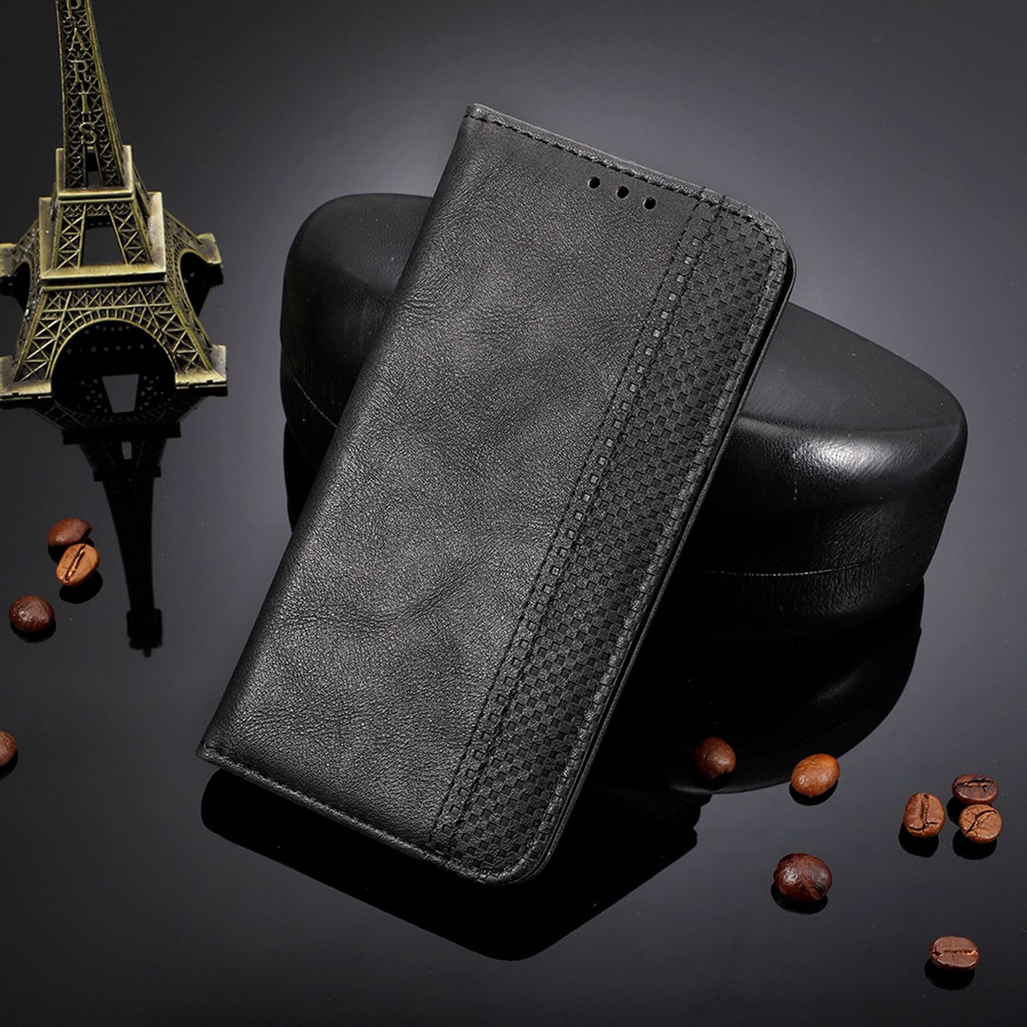 Retro Texture Anti-scratch Phone Case for vivo X80 Pro 5G, PU Leather Stand Wallet Magnetic Absorption Protective Cover
