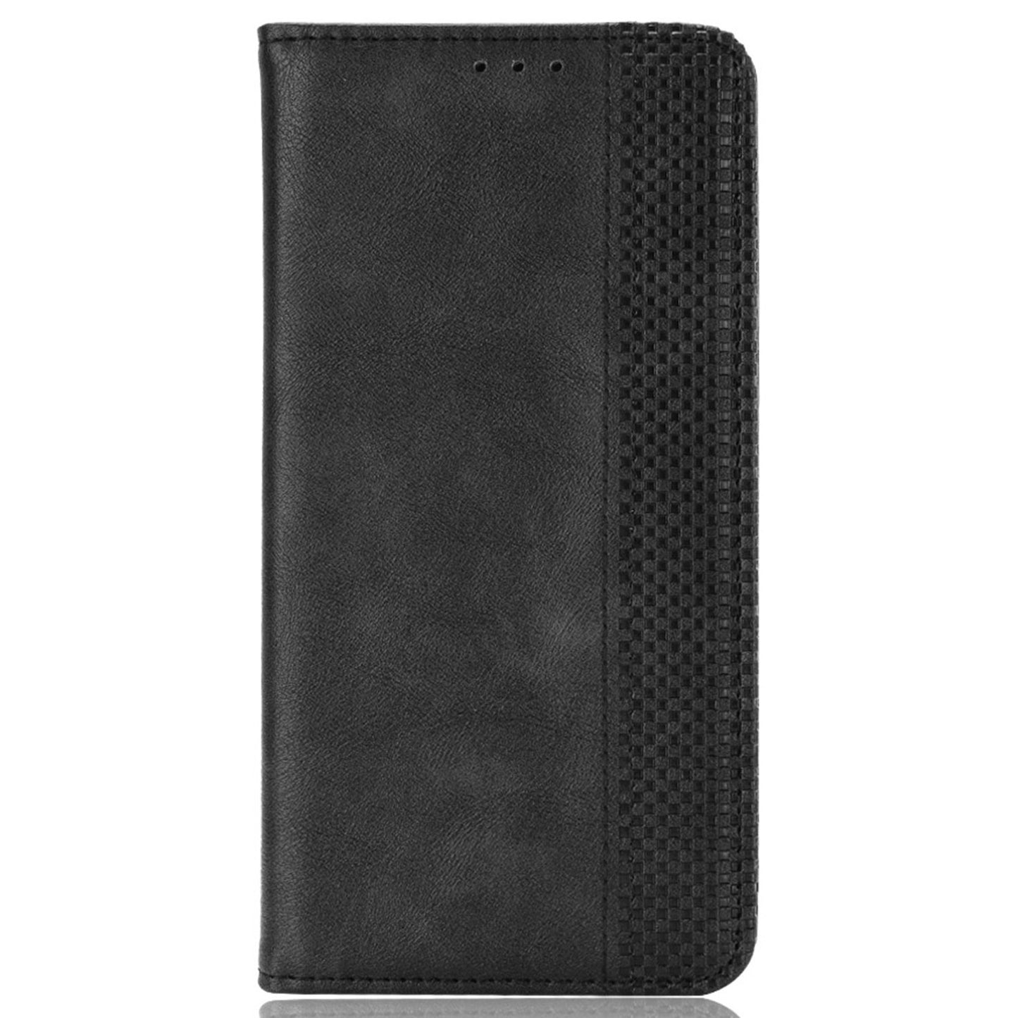 Retro Texture Anti-scratch Phone Case for vivo X80 Pro 5G, PU Leather Stand Wallet Magnetic Absorption Protective Cover