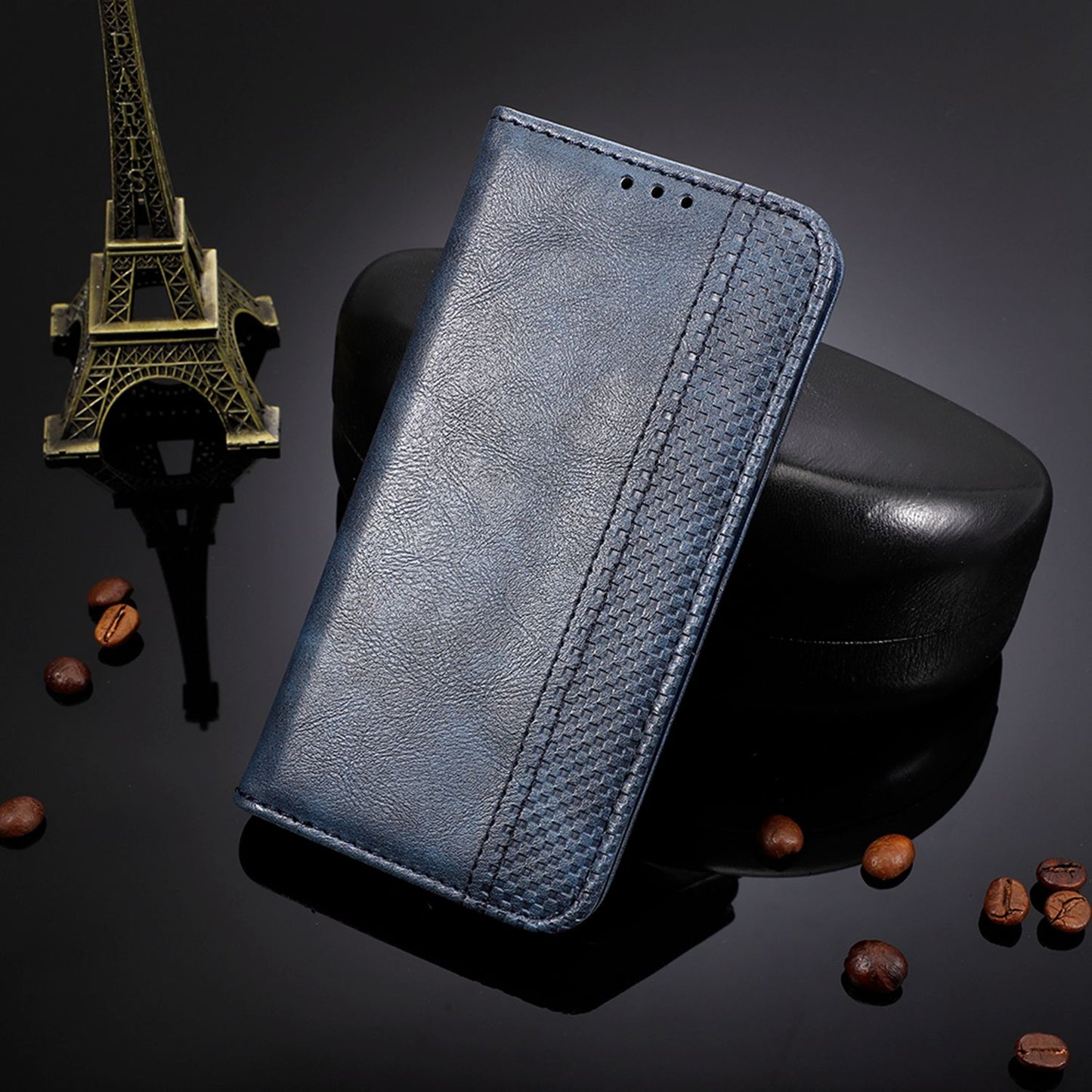 Retro Texture Anti-scratch Phone Case for vivo X80 Pro 5G, PU Leather Stand Wallet Magnetic Absorption Protective Cover