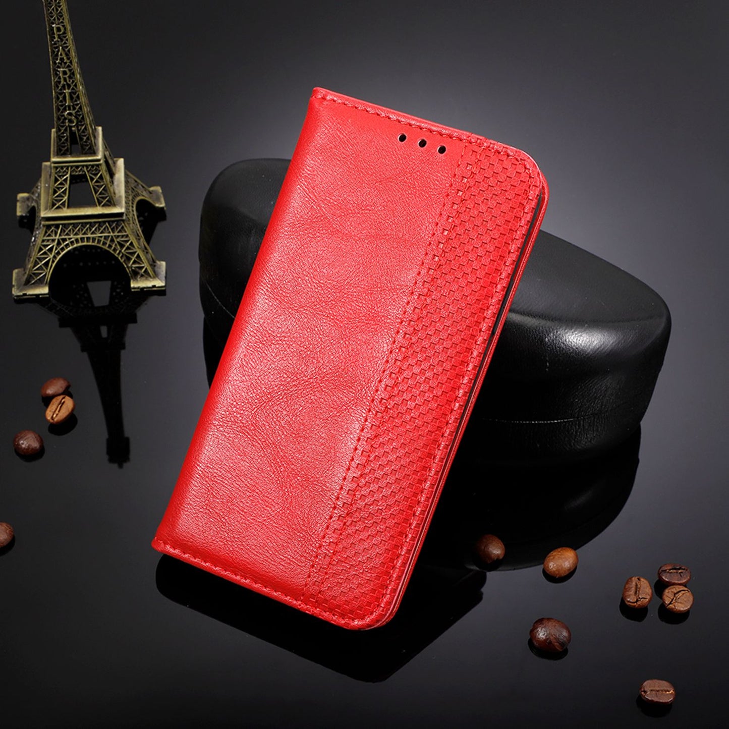 Retro Texture Anti-scratch Phone Case for vivo X80 Pro 5G, PU Leather Stand Wallet Magnetic Absorption Protective Cover