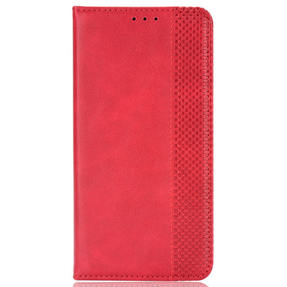 Retro Texture Anti-scratch Phone Case for vivo X80 Pro 5G, PU Leather Stand Wallet Magnetic Absorption Protective Cover