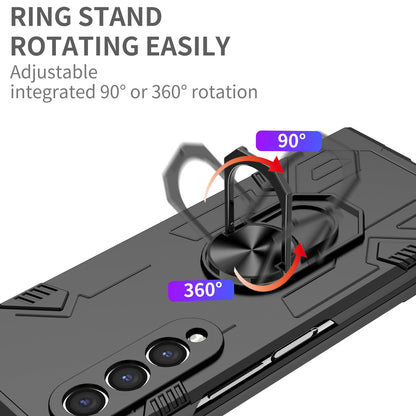 For Samsung Galaxy Z Fold3 5G Folding Phone Case PC+TPU Shockproof Kickstand Function Protective Cover