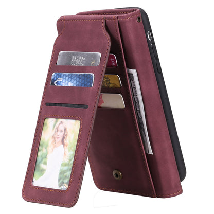 For iPhone 13 Pro 6.1 inch Drop Resistant Imprinted PU Leather Stand Cover with Multiple Card Slots and Cash Pocket
