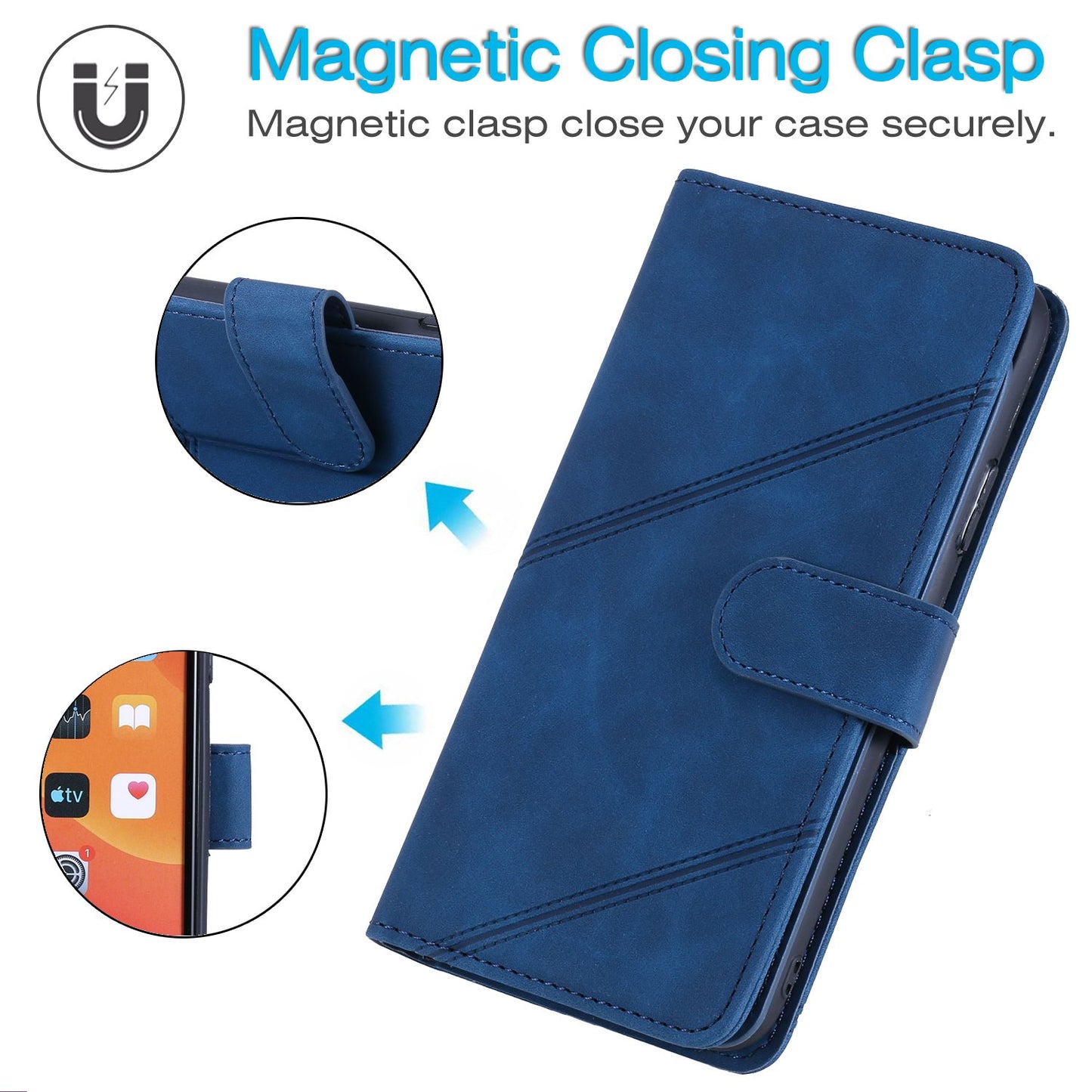For iPhone 13 Pro 6.1 inch Drop Resistant Imprinted PU Leather Stand Cover with Multiple Card Slots and Cash Pocket