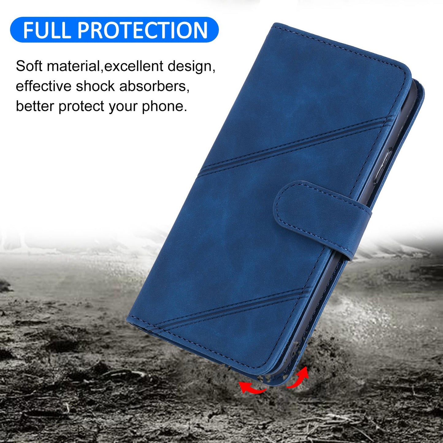 For iPhone 13 Pro 6.1 inch Drop Resistant Imprinted PU Leather Stand Cover with Multiple Card Slots and Cash Pocket