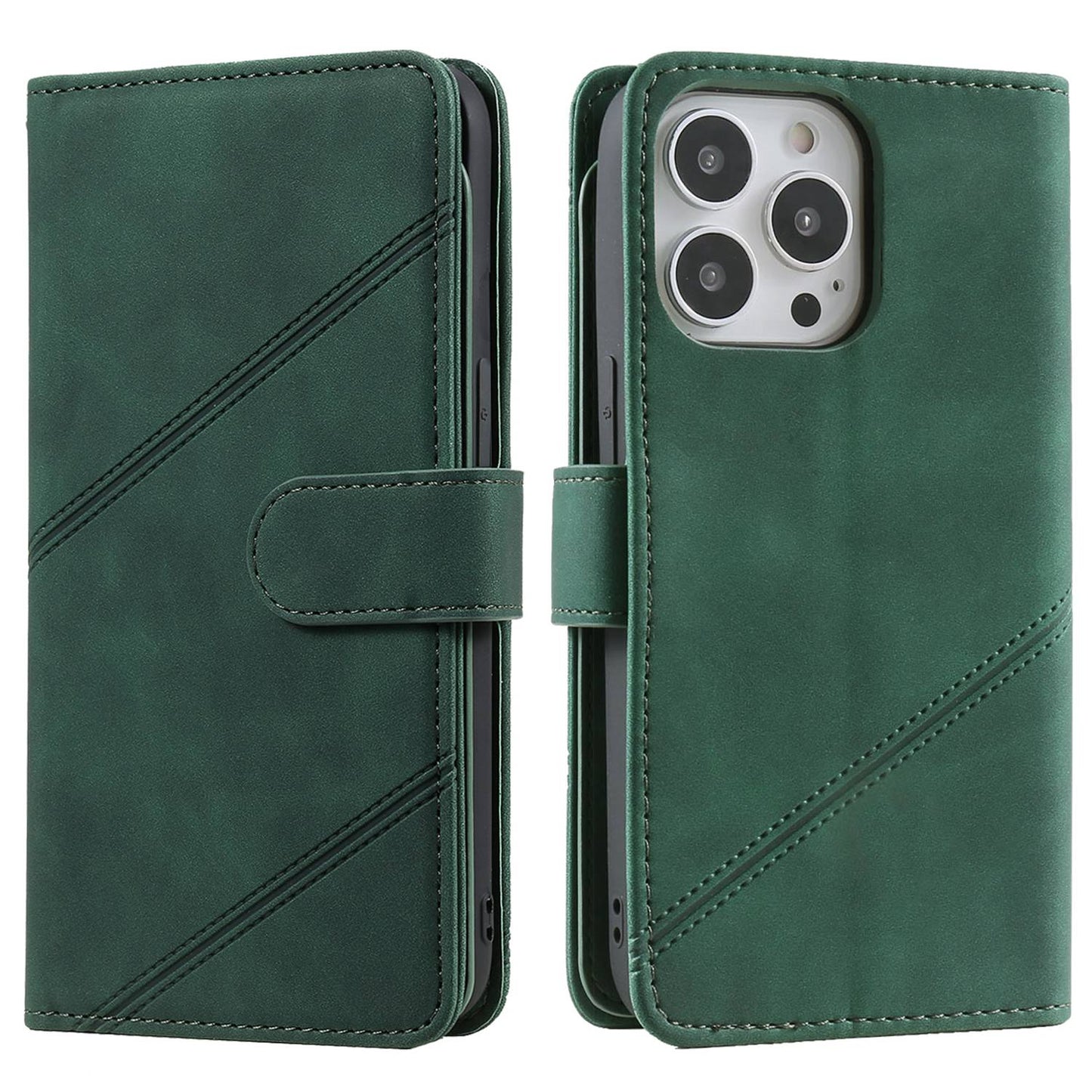 For iPhone 13 Pro 6.1 inch Drop Resistant Imprinted PU Leather Stand Cover with Multiple Card Slots and Cash Pocket