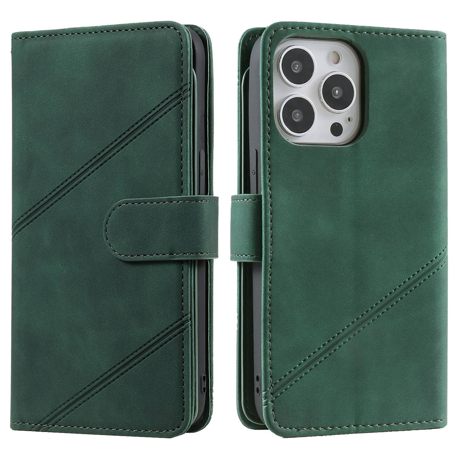 For iPhone 13 Pro 6.1 inch Drop Resistant Imprinted PU Leather Stand Cover with Multiple Card Slots and Cash Pocket