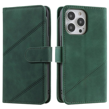 For iPhone 13 Pro 6.1 inch Drop Resistant Imprinted PU Leather Stand Cover with Multiple Card Slots and Cash Pocket