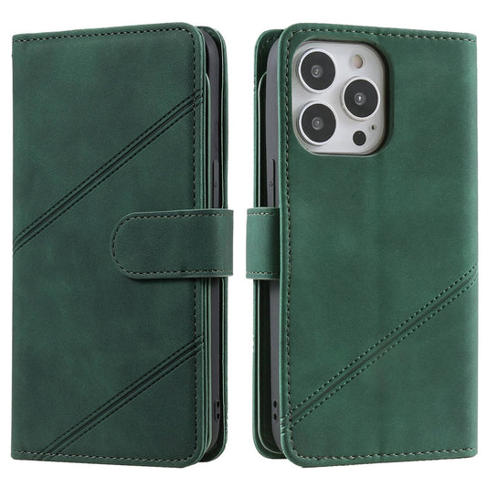 For iPhone 13 Pro 6.1 inch Drop Resistant Imprinted PU Leather Stand Cover with Multiple Card Slots and Cash Pocket