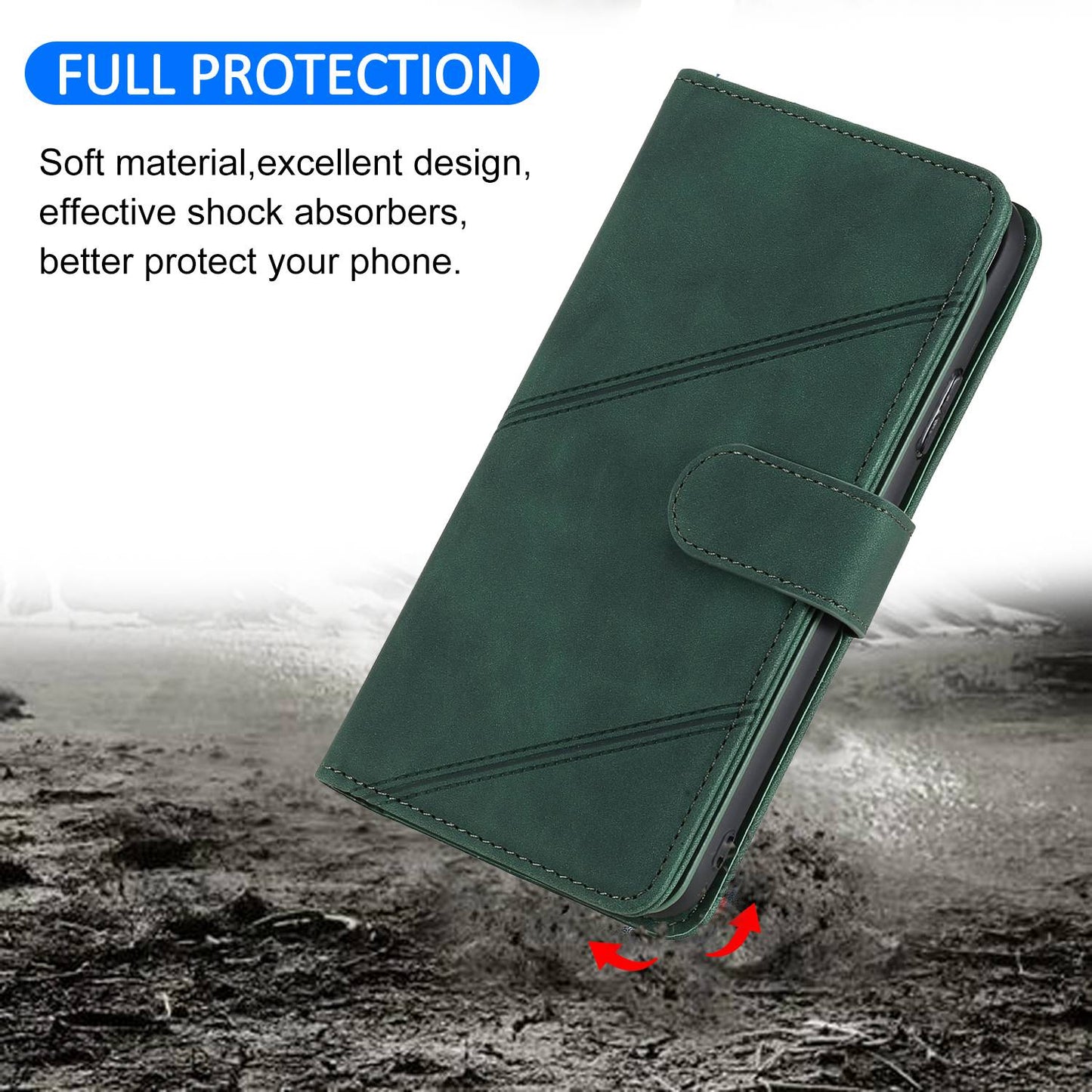 For iPhone 13 Pro 6.1 inch Drop Resistant Imprinted PU Leather Stand Cover with Multiple Card Slots and Cash Pocket