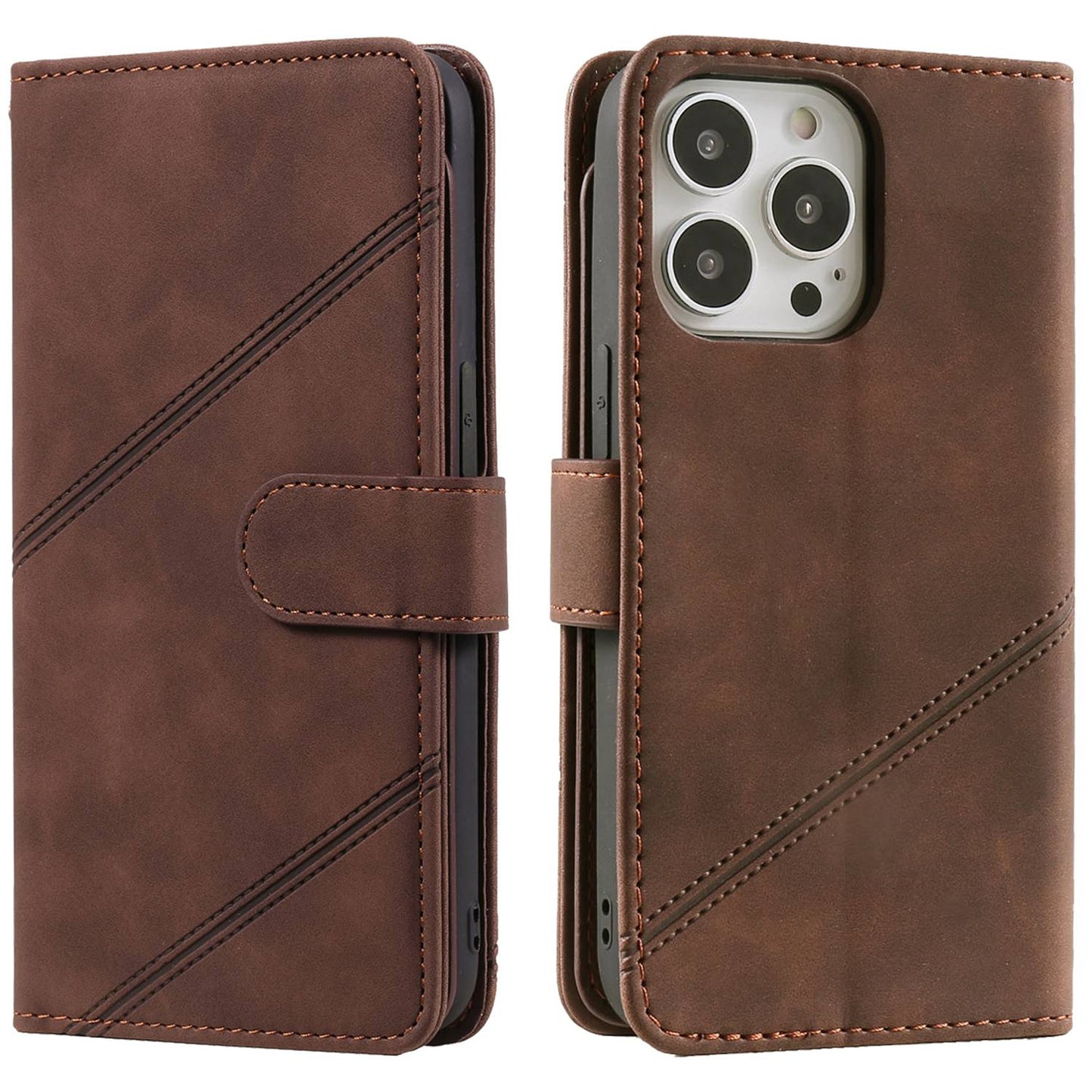 For iPhone 13 Pro 6.1 inch Drop Resistant Imprinted PU Leather Stand Cover with Multiple Card Slots and Cash Pocket
