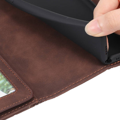 For iPhone 13 Pro 6.1 inch Drop Resistant Imprinted PU Leather Stand Cover with Multiple Card Slots and Cash Pocket