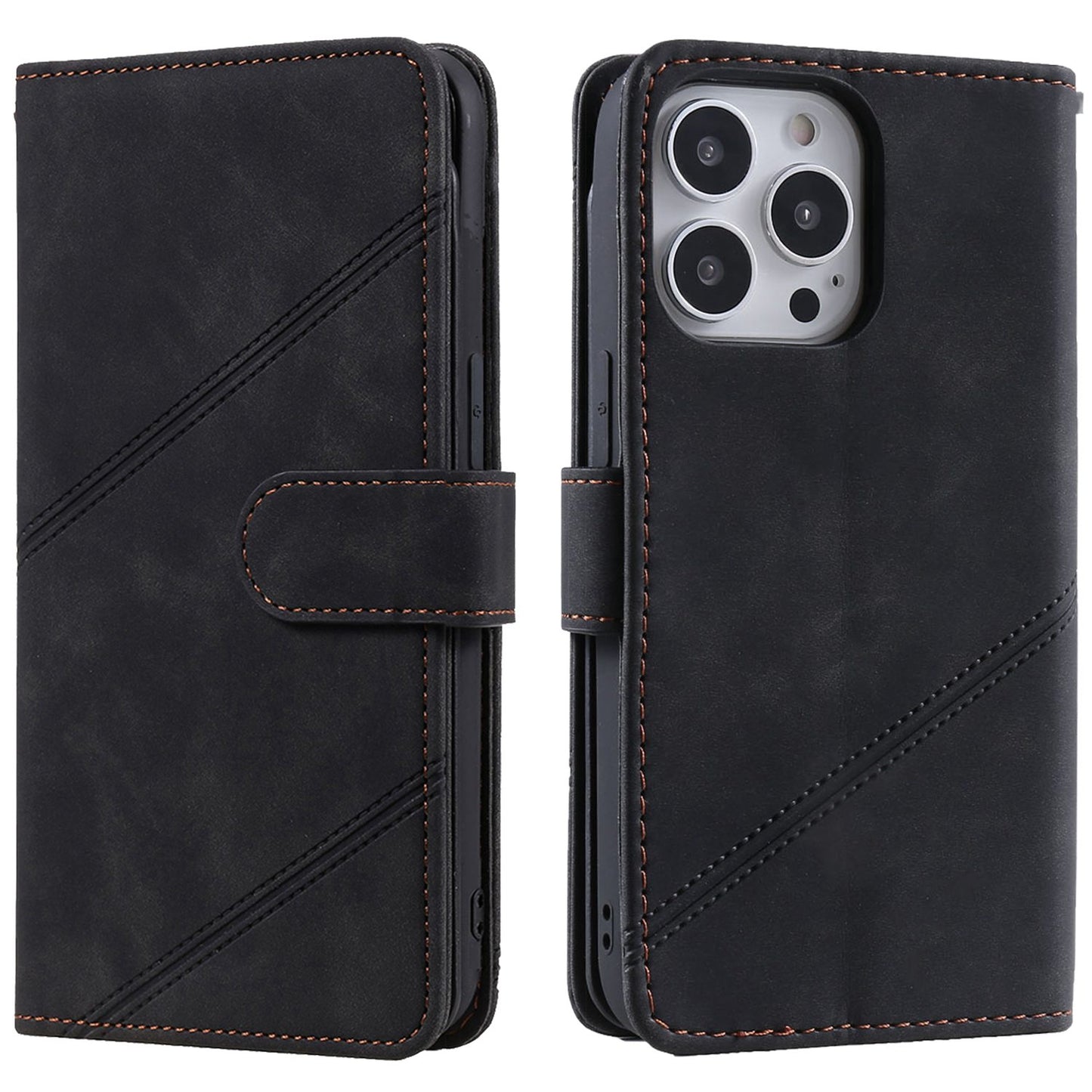 For iPhone 13 Pro 6.1 inch Drop Resistant Imprinted PU Leather Stand Cover with Multiple Card Slots and Cash Pocket