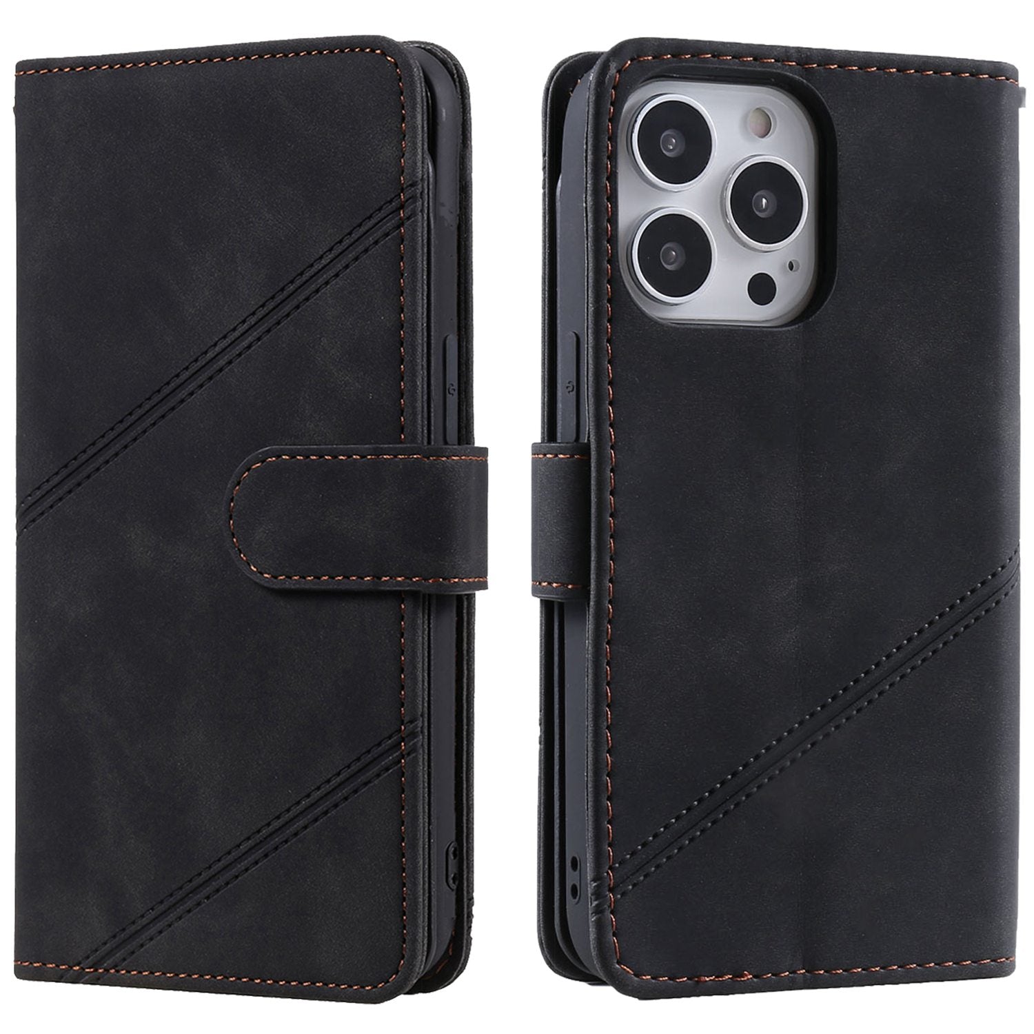 For iPhone 13 Pro 6.1 inch Drop Resistant Imprinted PU Leather Stand Cover with Multiple Card Slots and Cash Pocket