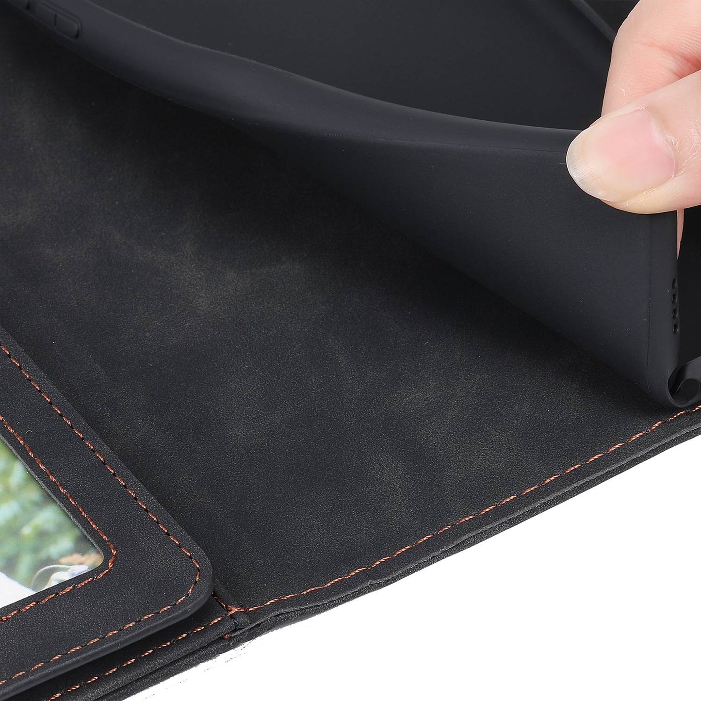 For iPhone 13 Pro 6.1 inch Drop Resistant Imprinted PU Leather Stand Cover with Multiple Card Slots and Cash Pocket