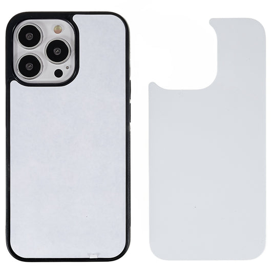 For iPhone 13 Pro 6.1 inch Anti-scratch TPU+PC Phone Case Shell with Aluminum Sheet Supporting Heat Transfer Printing