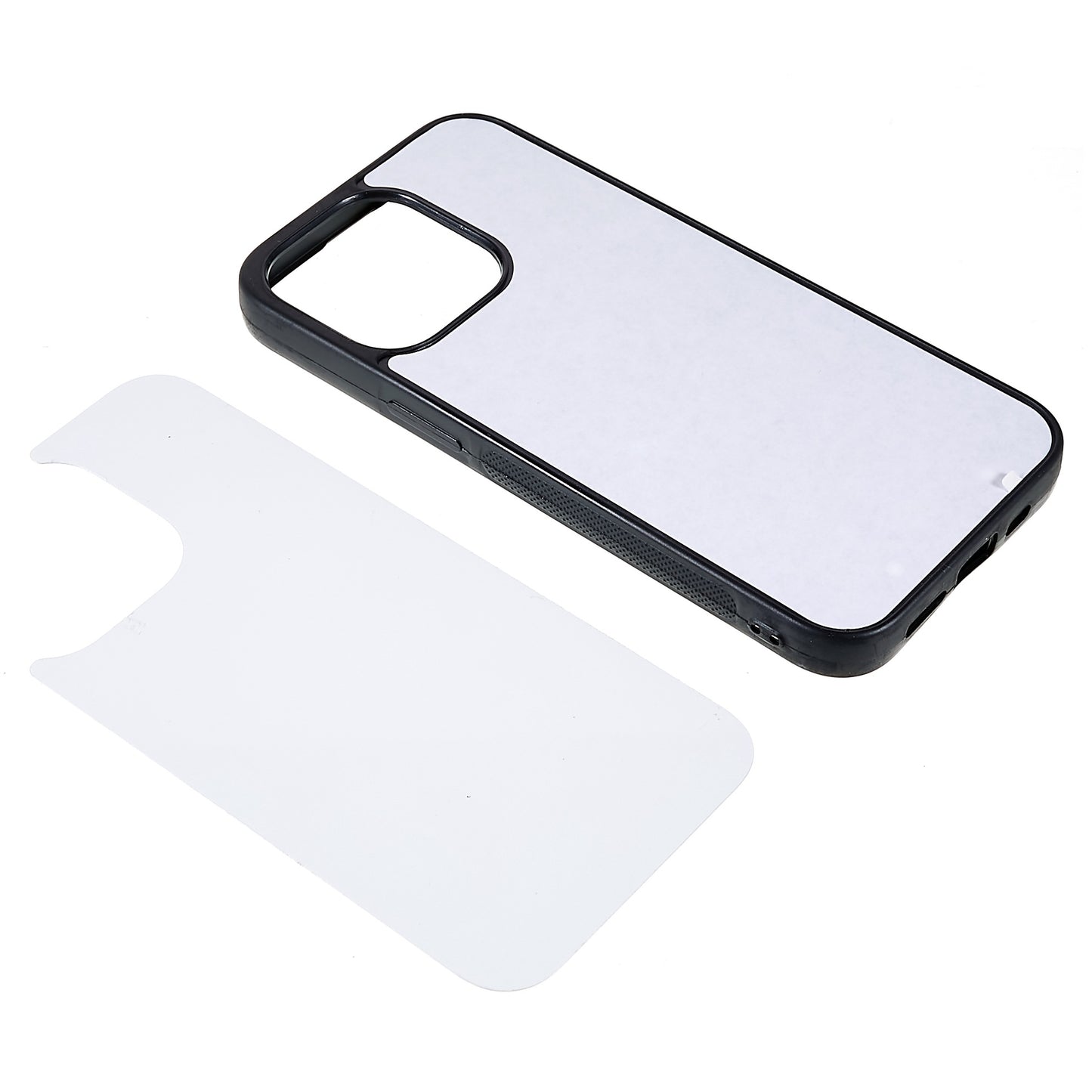 For iPhone 13 Pro 6.1 inch Anti-scratch TPU+PC Phone Case Shell with Aluminum Sheet Supporting Heat Transfer Printing