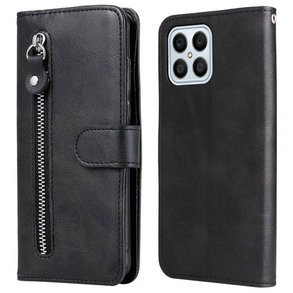 For Honor X8/X30i/Play6T Pro PU Leather Wallet Folio Flip Case Zipper Pocket Stand Shockproof Protective Cover