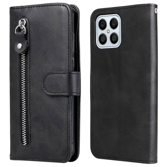 For Honor X8/X30i/Play6T Pro PU Leather Wallet Folio Flip Case Zipper Pocket Stand Shockproof Protective Cover