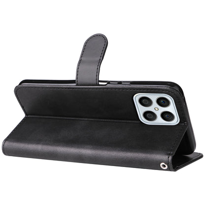 For Honor X8/X30i/Play6T Pro PU Leather Wallet Folio Flip Case Zipper Pocket Stand Shockproof Protective Cover
